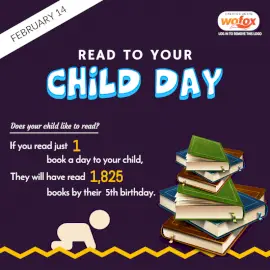 Online Editable Read To Your Child Day Facts February 14 Social Media Post