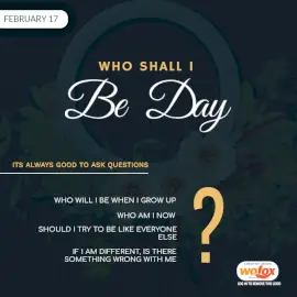 Online Editable Who Shall I Be Day Questions February 17 Social Media Post