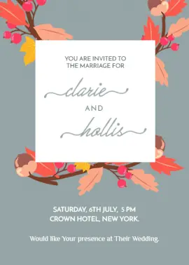 Online Editable Marriage Invitation