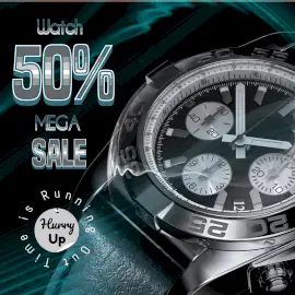 Online Editable Watch Mega Sale Instagram Post
