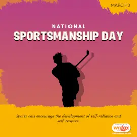 Online Editable National Sportsmanship Day March 3 Social Media Post