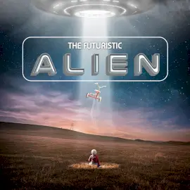 Online Editable Futuristic Alien Themed CD Cover