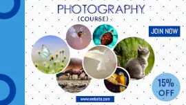 Online Editable Photography Course 7 Grid Photo Collage