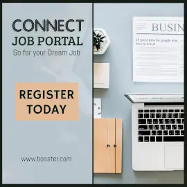 Online Editable Recruitment Portal Registration 2 Grid Photo Collage