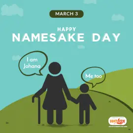 Online Editable Namesake Day Social Media Post
