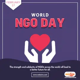 Online Editable World NGO Day Quote February 27 Social Media Post