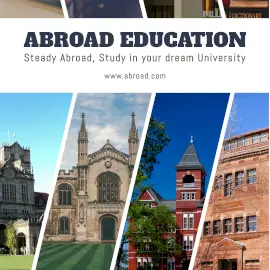 Online Editable Overseas Education 4 Grid Photo Collage