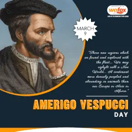 Online Editable Amerigo Vespucci Day March 9 Social Media Post