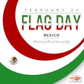 Online Editable Flag Day in Mexico February 24 Social Media Post