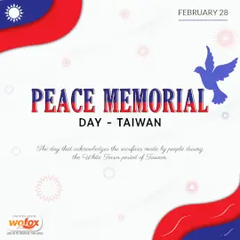 Online Editable Peace Memorial Day in Taiwan February 28 Social Media Post