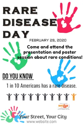 Online Editable Rare Disease Day Fact Pinterest Graphics