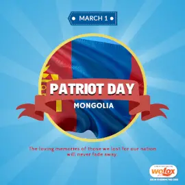 Online Editable Patriots' Day Quote in Mongolia March 1 Social Media Post