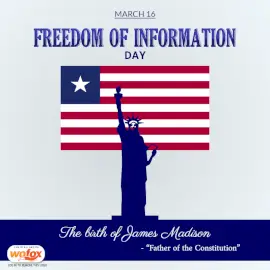 Online Editable National Freedom of Information Day March 16 Social Media Post