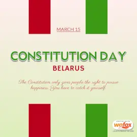 Online Editable Constitution Day in Belarus March 15 Social Media Post