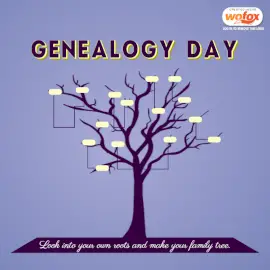 Online Editable National Genealogy Day Social Media Post