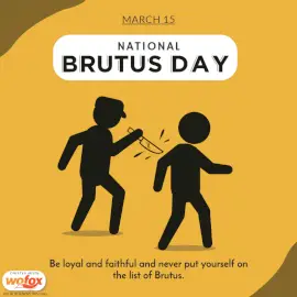 Online Editable National Brutus Day March 15 Social Media Post