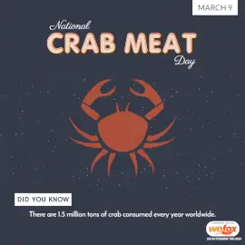 Online Editable National Crab Meat Day March 9 Social Media Post