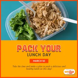 Online Editable Pack Your Lunch Day March 10 Social Media Post