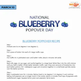 Online Editable National Blueberry Popover Day March 10 Instagram Post Online Editable National Blueberry Popover Day March 10 Instagram Post