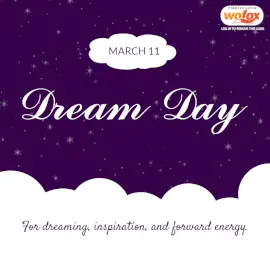 Online Editable Dream Day March 11 Social Media Post