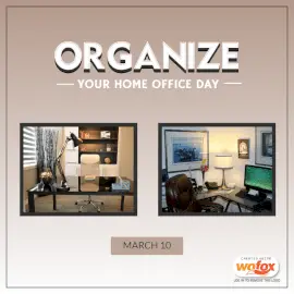 Online Editable Organize Your Home Office Day Social Media Post