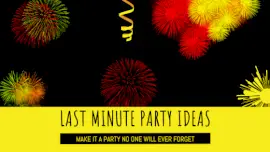 Online Editable Yellow Party Ideas Blog Banner