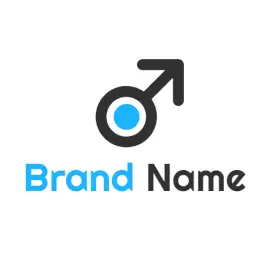 Online Editable Blue Men Sleek Marketing Logo