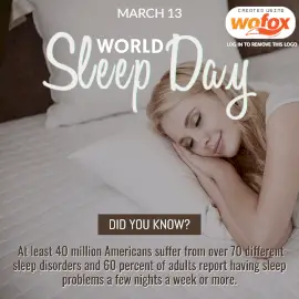 Online Editable World Sleep Day March 13 Instagram Post