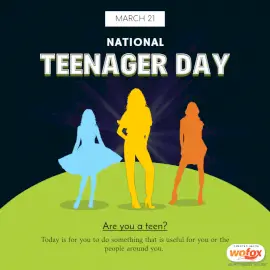 Online Editable National Teenager Day March 21 Social Media Post