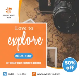 Online Editable International Travel Agency Instagram Post