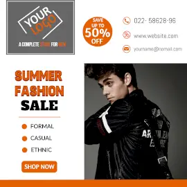 Online Editable Summer Fashion Sale Offer Instagram Post