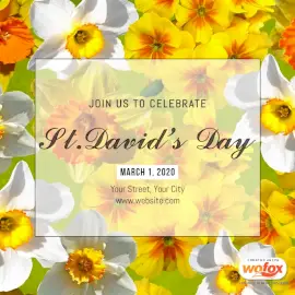 Online Editable St. David's Day in the United Kingdom March 1 Social Media Post