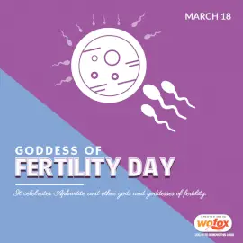 Online Editable Goddess of Fertility Day March 18 Social Media Post