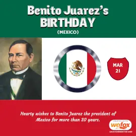 Online Editable Benito Juárez's Birthday Memorial in Mexico March 21 Instagram Post