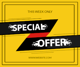 Online Editable Fire Speed Special Offer Instagram Post