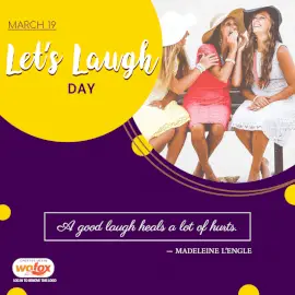 Online Editable Let's Laugh Day March 19 Social Media Post