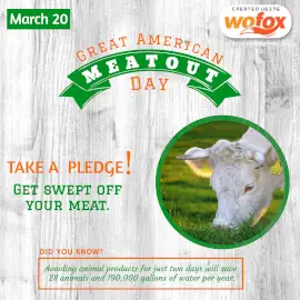 Online Editable Great American Meatout Day Instagram Post