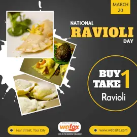 Online Editable Celebrate National Ravioli Day March 20 Instagram Post Online Editable Celebrate National Ravioli Day March 20 Instagram Post