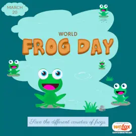Online Editable World Frog Day March 20 Social Media Post