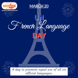 Online Editable UN French Language Day March 20 Instagram Post