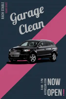 Online Editable Garage Clean and Organized Services Pinterest Graphic