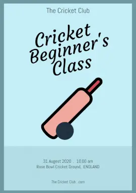 Online Editable Cricket for Beginners Lesson Plan