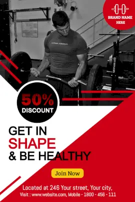 Online Editable Shape Yourself Pinterest Graphic