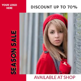 Online Editable Season Sale Discount Instagram Post