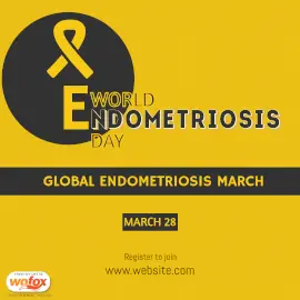 Online Editable Worldwide Endometriosis March Instagram Post