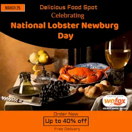 Online Editable National Lobster Newburg Day March 25 Instagram Post
