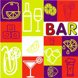 Online Editable Colorful Cool BAR Instagram Post