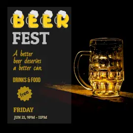 Online Editable Food and Beer Fest Instagram Post