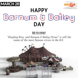 Online Editable Happy Barnum and Bailey Day March 28 Instagram Post