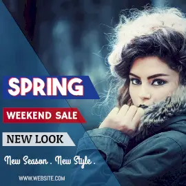 Online Editable Spring Weekend Sale Instagram Post